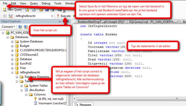 Scripts maken in Microsoft SQL Server Management Studio